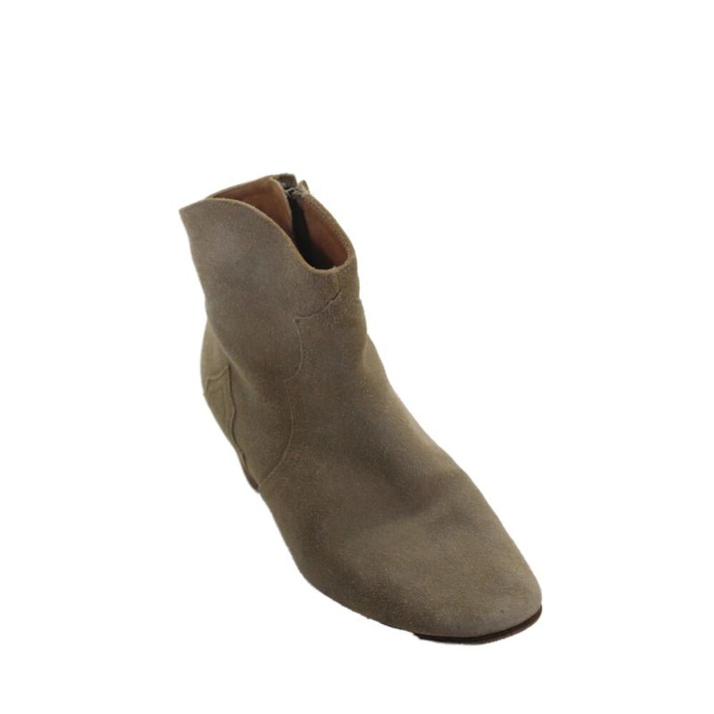 Isabel Marant Womens Suede Zip Up Dicker Western Ankle Boots Beige Size 36 6
